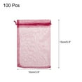 thumbnail image 2 of 100pcs Organza Bags 3.9x5.9 Inch Drawstring Favor Pouches Mesh Bag Wine Red, 2 of 7