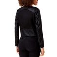 thumbnail image 2 of Lucky Brand Womens Faux Leather Motorcycle Jacket, Black, X-Large, 2 of 3