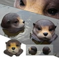 thumbnail image 2 of Resin Floating Otter Head Statue for Outdoor Pond, Pool, Fountain, Garden, Terrace, Lake, Lawn, Patio and Backyard Decor, 2 of 9