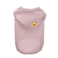 thumbnail image 2 of Visland Pet T-shirt Casual Round Neck Solid Color Cute Bear Pattern Dog Cat Vest for Spring, 2 of 7