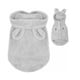 thumbnail image 1 of Ropa de felpa para mascotas con capucha suave cálido grueso transpirable botones cierre lindo abrigo para perro para otoño invierno gris, 1 of 8