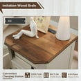 thumbnail image 7 of OKD Farmhouse Nightstand with Charging Station, End Table with 2 Drawers for Living Room, Side Table, Vintage White, 7 of 7