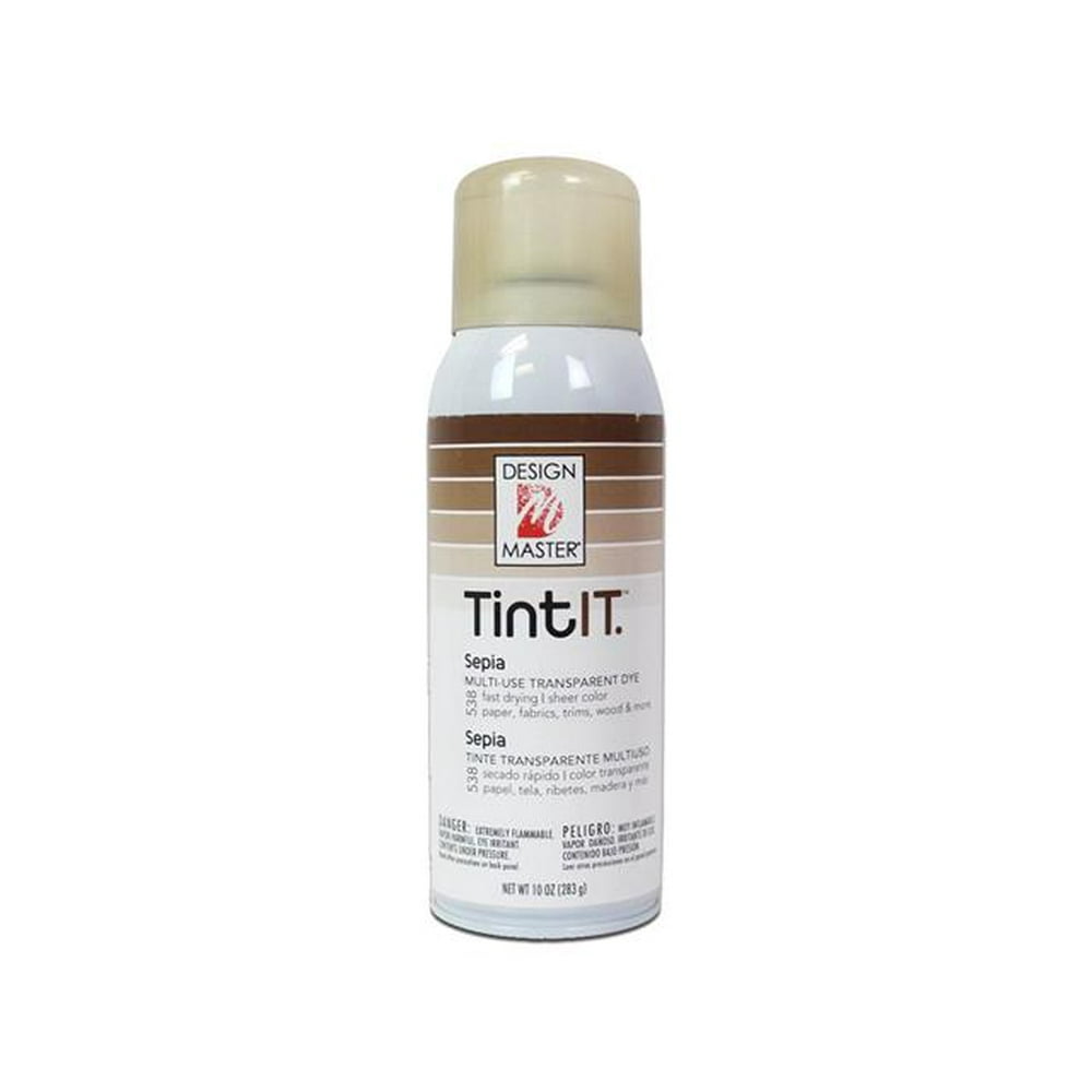 Design Master Tint IT Transparent Dye Spray Paint, 10Ounce, Sepia
