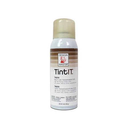 Delta Transparent Glass Paint - Design Master Tint IT Transparent Dye Spray Paint, 10-Ounce, Sepia Multi-Colored