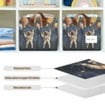 thumbnail image 4 of Yayeee Foldable Storage Basket for Shelves with Handles Waterproof Cloth Bins, Watercolor Astronaut, 4 of 7
