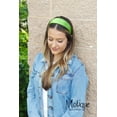 thumbnail image 5 of Motique Accessories Bright Green 2 inch Wide Satin Hard Headband with No Teeth, 5 of 5