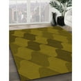 thumbnail image 2 of Ahgly Company Indoor Round Patterned Bakers Brown Area Rugs, 4' Round, 2 of 6