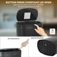 thumbnail image 5 of YRLLENSDAN Kitchen Tall Trash Can 13 Gallon Size Touchless Trash Can Motion Sensor Trash Can with Lid Odor-free Automatic Garbage Can 13 Gallon Waterproof Stainless Steel Trash Bin, Black, 5 of 8