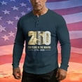 thumbnail image 3 of LODIENY 4th of July Henley Shirts for Men Fashion Long Sleeve Quarter Button up USA Flag Print Patriotic Tees Tops Loose Fit Casual 250th Independence Day Holiday Outfit Clothes Multicolor#14 XXXXL, 3 of 9