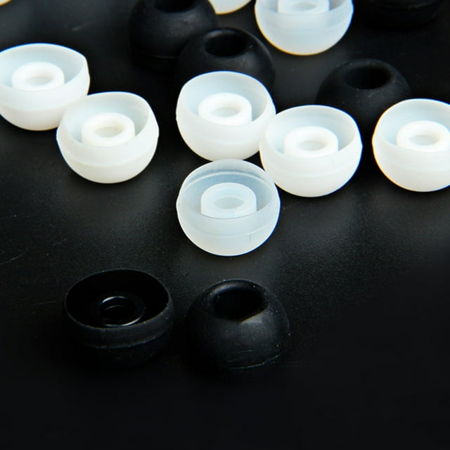 Xihbxyly Despacho de Almacén Almohadillas para Los Oídos, Geles para Los Oídos, Tapones para Los Oídos, Mayoría de Los Auriculares Internos, 3 Tamaños S/M/L, 10/12/14 Mm, Negro y Blanco