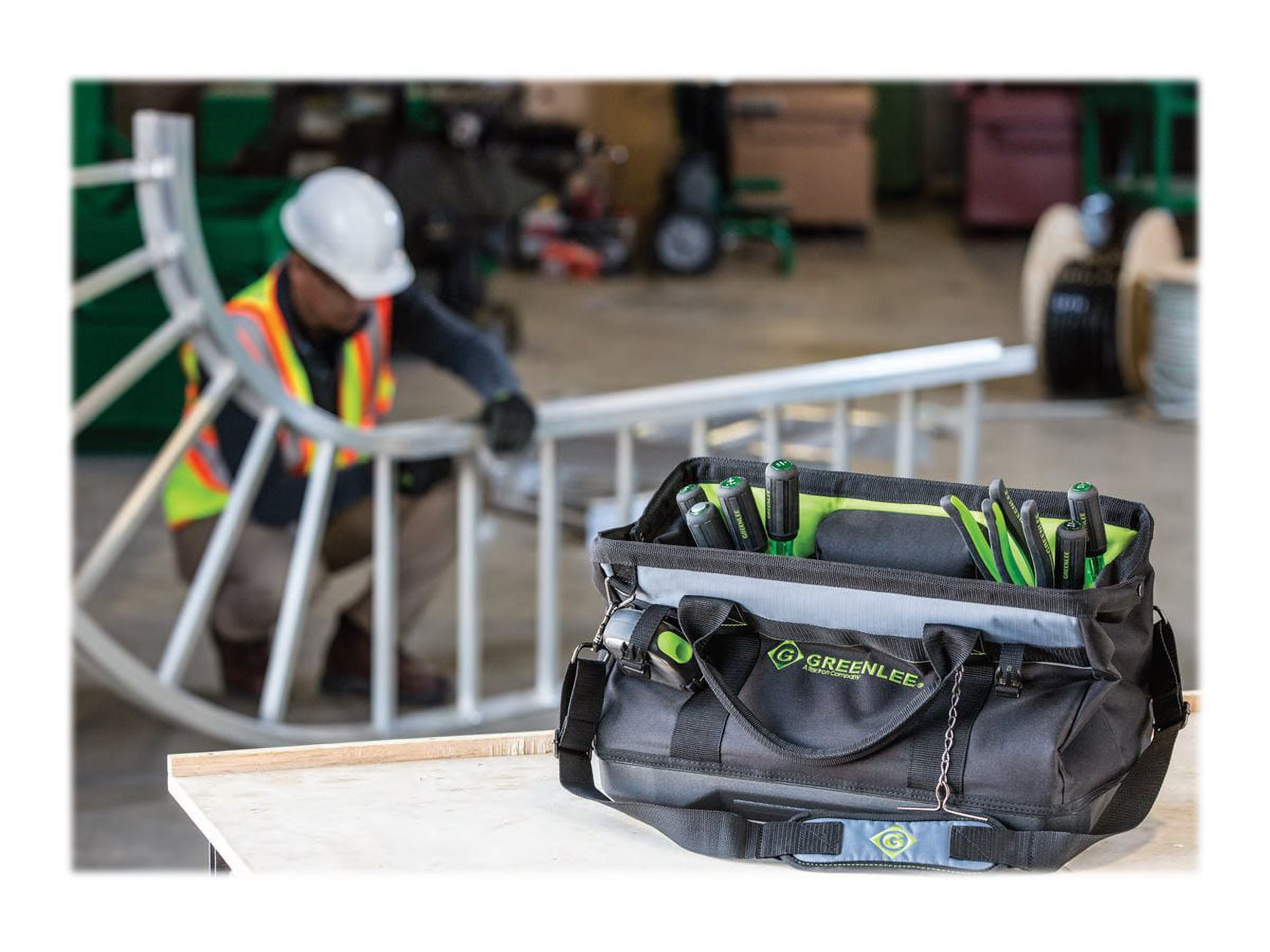 Greenlee Tool Bag, Polyester, Black, 19 Pockets 0158-22