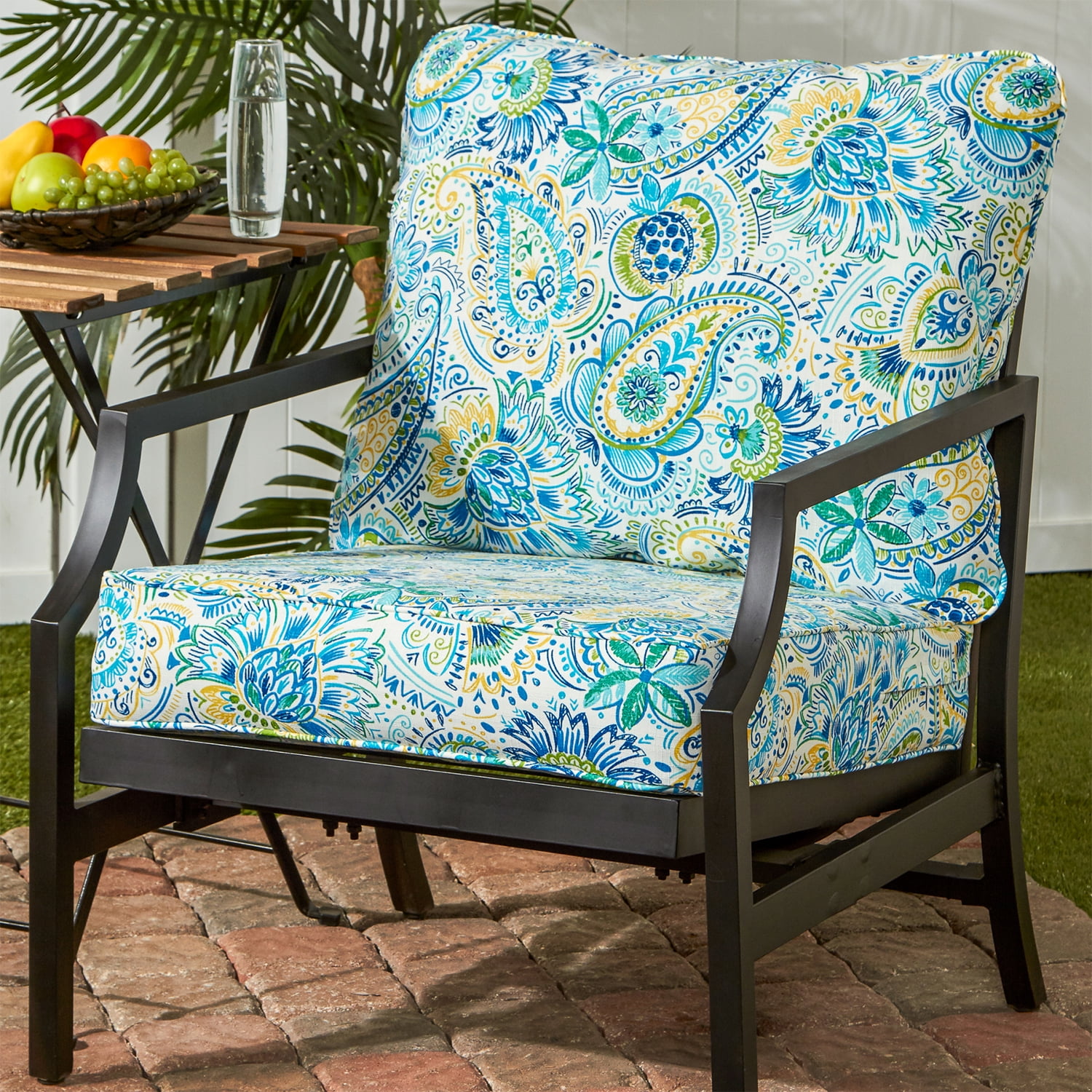 Paisley outdoor chair cushions discount