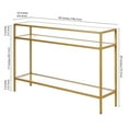 thumbnail image 3 of Evelyn&Zoe Siviline 42" Wide Rectangular Console Table, Brass, 3 of 6