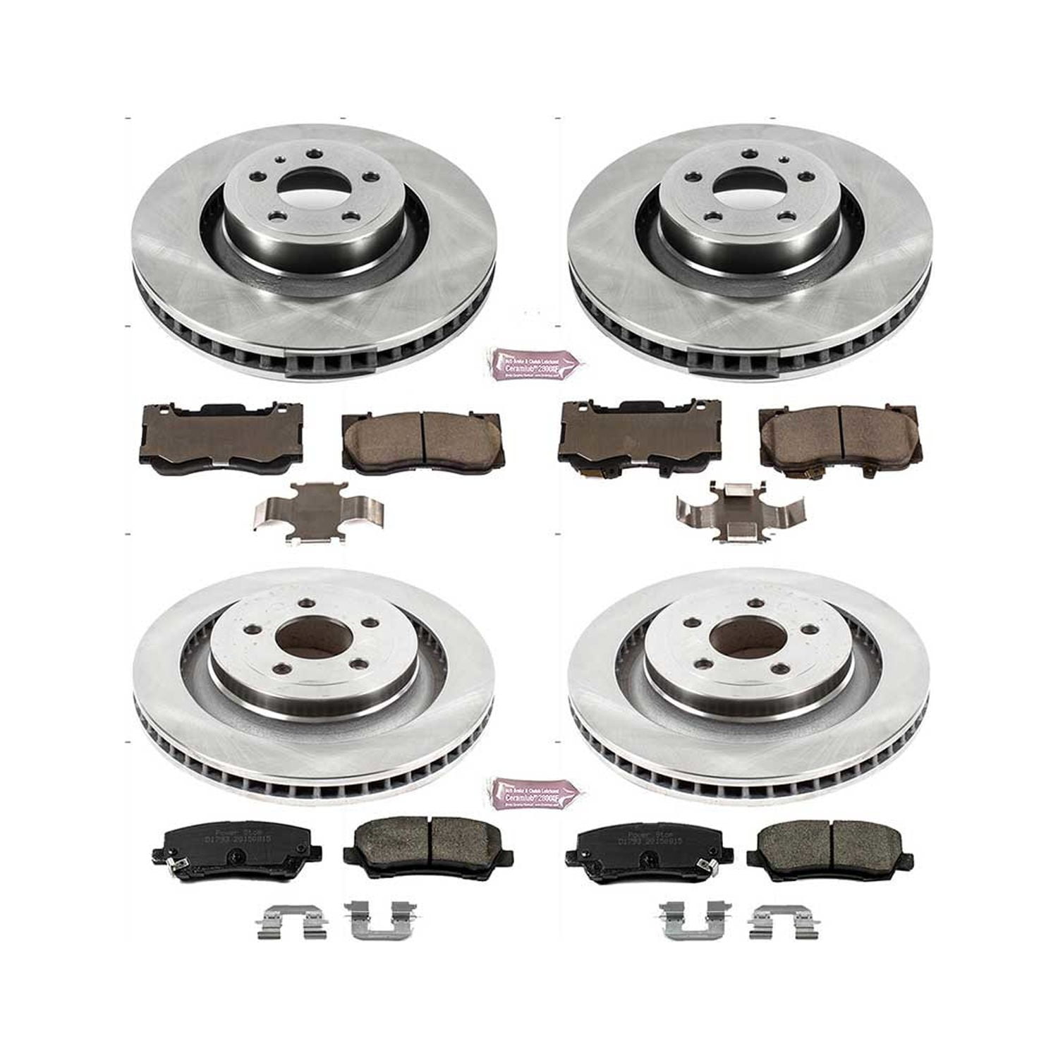 PowerStop Front and Rear Stock Replacement Brake Pad and Rotor Kit Fits: FORD Select Models KOE6805