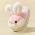 thumbnail image 5 of Generic Slip on Furry Plush Flat Home Winter Round Toe Keep Warm Cute Rabbit Slippers Shoes for Toddler Boys Girls Comfortable Autumn Winter Clothes for Holiday Christmas Party（8-9 Years Pink）, 5 of 9
