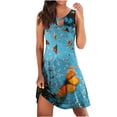 thumbnail image 2 of SMihono Robe d'Été pour Femmes Grande Taille Mode Féminine Imprimée Confortable Sans Manches Décontractée, 2 of 4