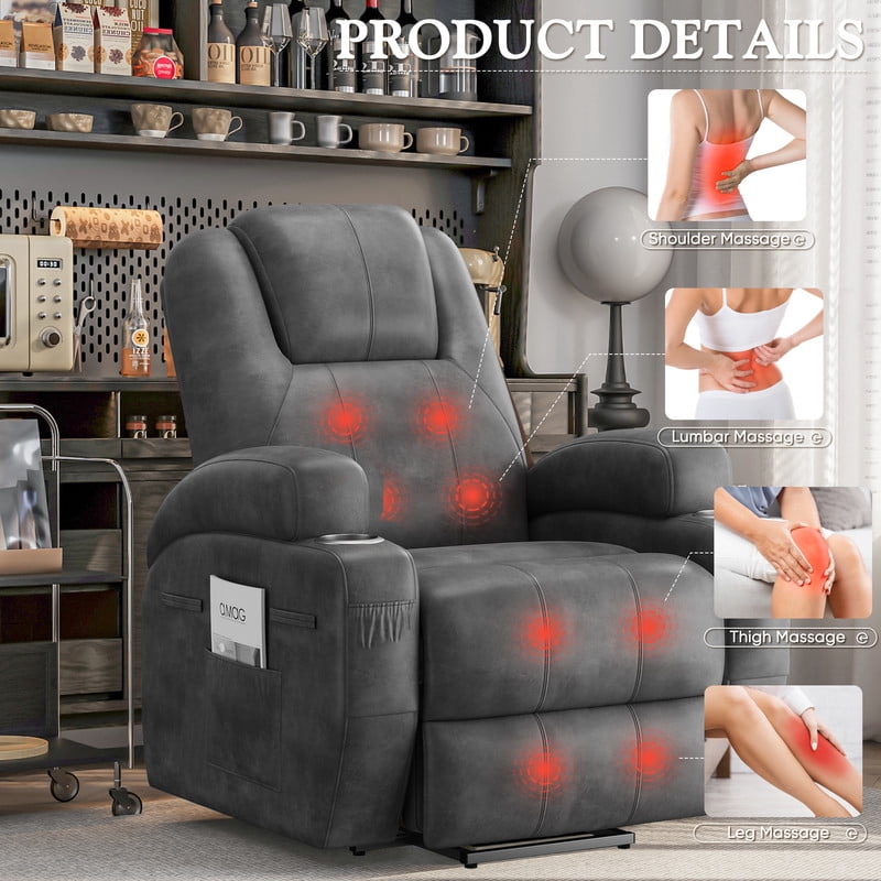 Homall Lift Recliner Comfy Chair Power Massage Electric Recliner Chairs for Adults,Blck