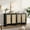 Black, variant on 4 Door Sideboard Buffet Cabinet, Kitchen Storage Cabinet with Storage, Cupboard Console Table, Boho Accent Liquor Cabinet for Home Bar