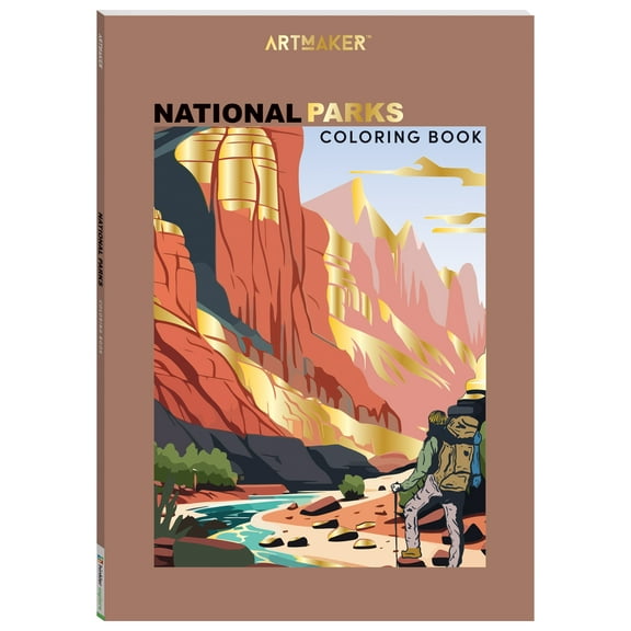 Hinkler Art Making Coloring National Parks for Adults and Teens, 72 Pages