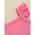 thumbnail image 5 of Coduop 3Pcs Toddler Baby Girls Flying Sleeve Tops+Bloomer Shorts Summer Outfits, 5 of 9