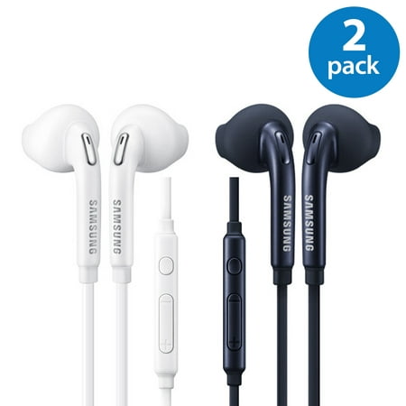 2 Pack of OEM Original Earbud Earphone Headset Headphones With Remote for Samsung Galaxy S6 edge S7 edge S8 S9 S8+ S9+ Plus EO-EG920LW sold by Afflux