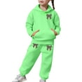 thumbnail image 5 of Teen Girls Fall 2 Piece Hoodie Set - Trendy Preppy Cheetah Print Bow Sweatshirt Outfit, 5 of 7