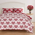 thumbnail image 3 of Greenland Home Fashions Novelty Holiday Lovebirds Reversible Coverlet Set, 2-Piece Twin/XL, 3 of 7