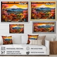 thumbnail image 4 of Designart "Window Views of Mount Fuji from Mountain Japan III" Landscapes Framed Wall Art Decor - Traditional Orange Japan Entryway Framed Wall Art, 4 of 6