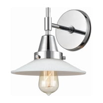 447-1W-PC-G1-Innovations Lighting-Halophane - 1 Light Wall Sconce-7.25 Inches Tall and 9 Inches Wide-Polished Chrome Finish-Matte White Halophane