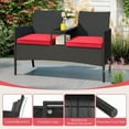thumbnail image 4 of YYAo Patio Seating Sets,Outdoor Conversation Sets,Patio Loveseat with Built-in Table for Backyard Porch-Red, 4 of 10