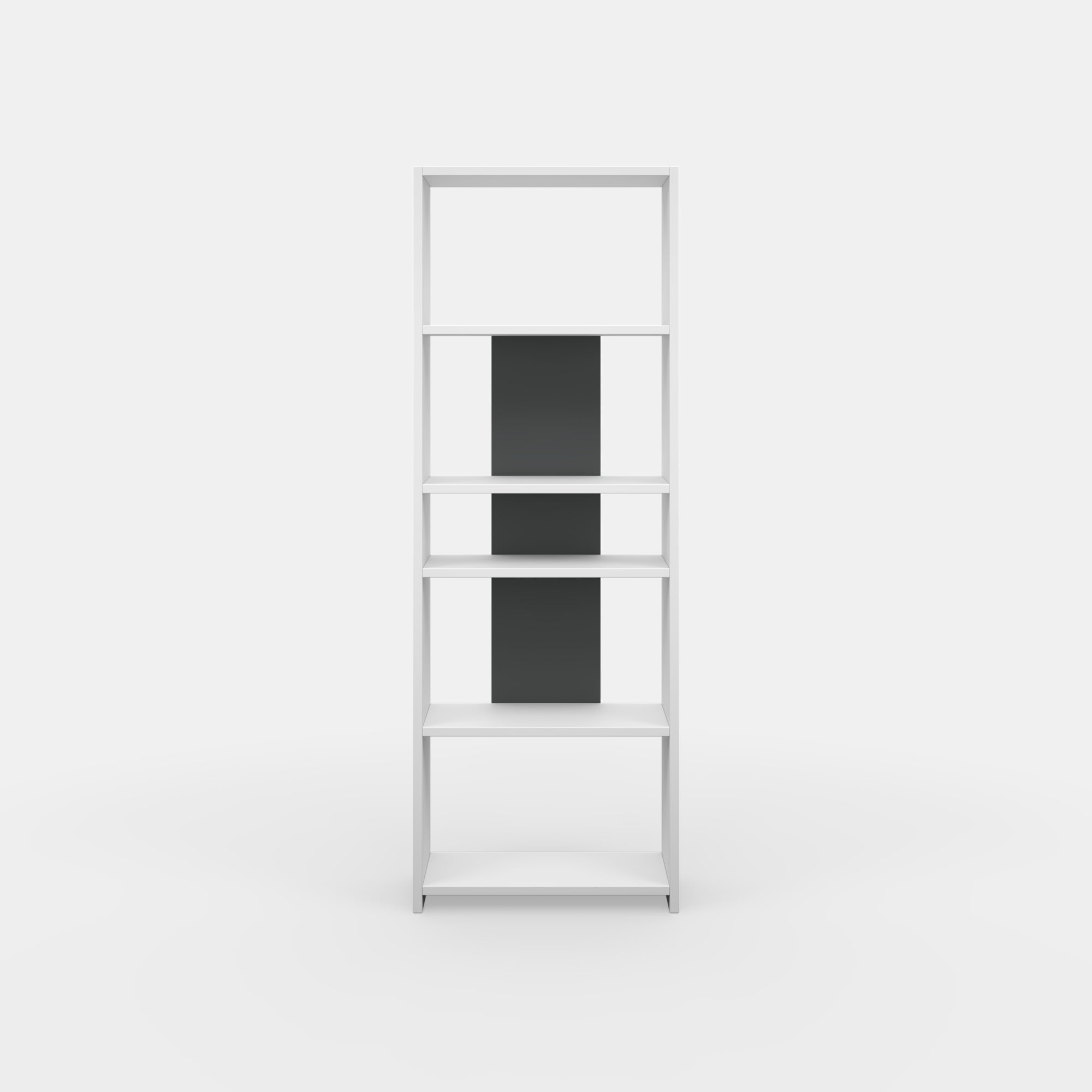Ada Home Decor Diosp Multiple Tier Open Shelf Modern Bookcase, Anthracite/White