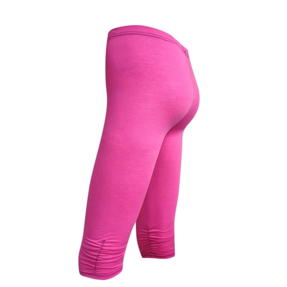 Owordtank Plus Size Yoga Sports Capris for Women Solid Color Running Cropped Leggings