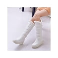 thumbnail image 5 of Gomelly Women Winter Boot Knee High Warm Shoes Faux Fur Snow Boots Comfort Outdoor Work White 7, 5 of 9