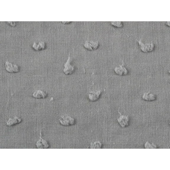 Minerva Tufted Cotton Swiss Dot Fabric Grey - per yard