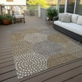 thumbnail image 6 of Addison Rugs Chantille Indoor/Outdoor Transitional Circles Taupe Washable Rectangle Rug, 10' x 14', 6 of 6