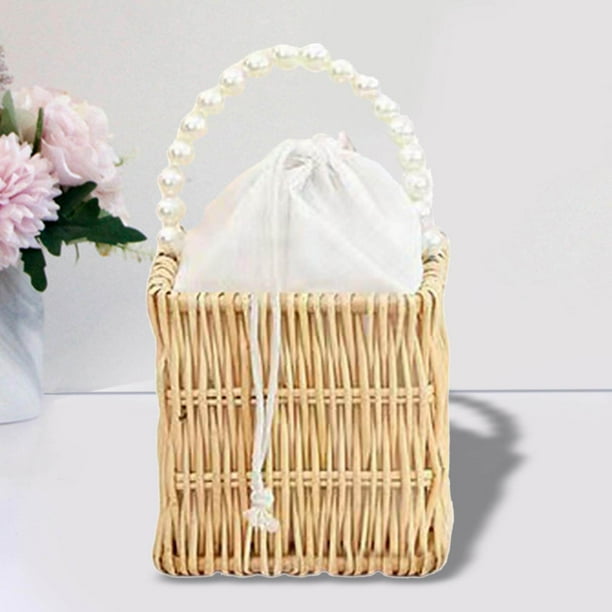 Bucket top rattan bag