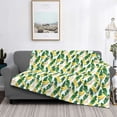 thumbnail image 2 of Naloa Banana Tree Leaves Flannel Fleece Throw Blanket for Bed Couch, Thick Blanket - All Seasons Suitable for Women, Men and Kids-40"x30", 2 of 6