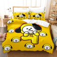 thumbnail image 1 of NS4 BTS BT21 2 En 1 Juego De Fundas De Edredón De Tamaño Individual Sábana De Cama Dormitorio Cómodo Lavable Funda De Almohada S, 1 of 4