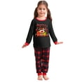 thumbnail image 2 of Hirigin Family Matching Christmas Pajama Set, Reindeer Print Long Sleeve Tops Plaid Elastic Waist Pants for Fall Winter, 2 of 7