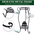 thumbnail image 4 of Outsunny 2-Tier Flower Pot Stand, Freestanding Plant Display Rack Indoor Outdoor, Metal Plant Stand, Easy to Clean, For Porch, Patio, Backyard or Living Rooms, 4 of 10