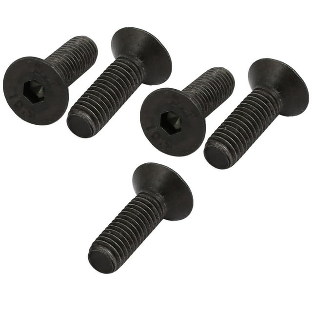 Unique Bargains 5pcs M5x16mm Flat Countersunk Head Hex Socket Left Hand Thread Bolt DIN7991