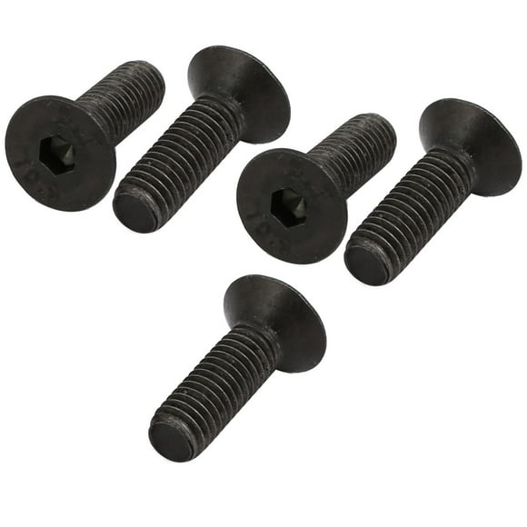 Unique Bargains 5pcs M5x16mm Flat Countersunk Head Hex Socket Left Hand Thread Bolt DIN7991