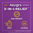 thumbnail image 2 of Allegra Adult 24HR Non-Drowsy Antihistamine, 15 Tablets, Fast-acting Allergy Symptom Relief, 180 mg, 2 of 6