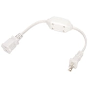 Eotvia 16AWG 0.32 M White 1 Outlet On Off Switch Extension Cord