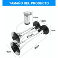 thumbnail image 3 of Bocina De Aire Bimetálica Para Bocina De Doble Tubo 150db plata/negro, 3 of 5