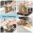 thumbnail image 2 of 6PCS Dish Towels and Dish Cloths Reuseable Dishcloths Sets for Washing Dishes, Cooking, Baking Size 11" x 11" Nostalgic Christmas Atmosphere, 2 of 9