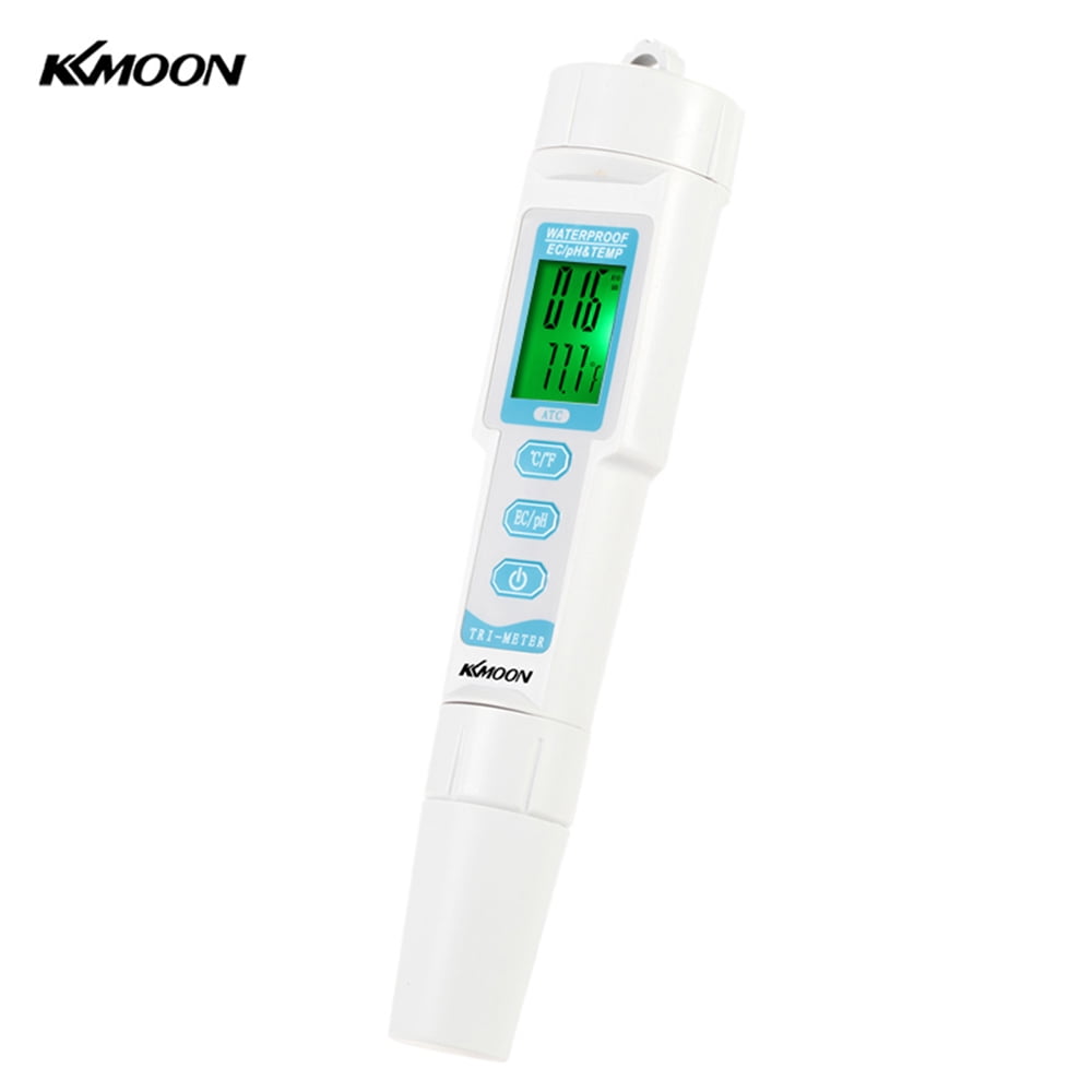 New 3 in 1 Water Quality Tester Monitor Portable Pen Type pH & EC & TEMP Meter 