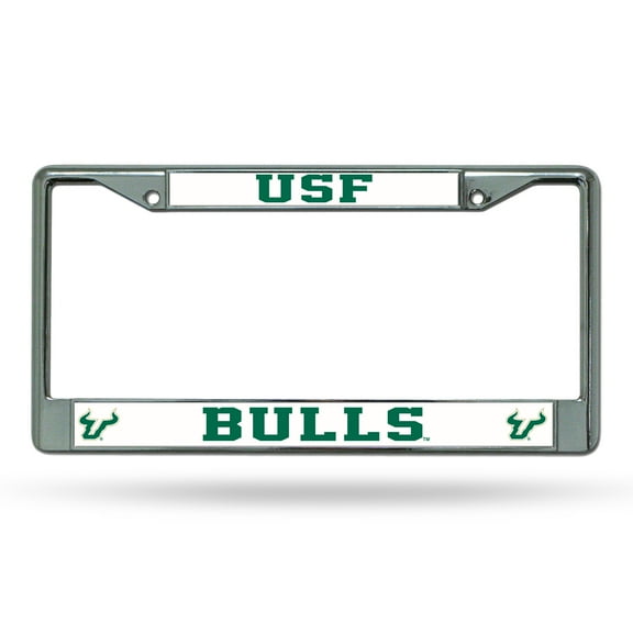 South Florida USF Bulls Chrome License Plate Frame
