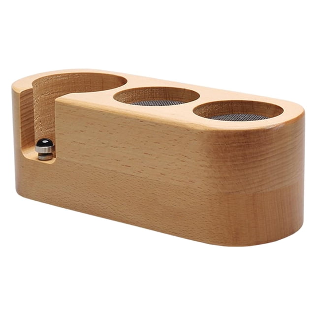 GROWTH TANK Support de Poignée de Presse à Café Support de Poignée en Bois pour Presse à Poudre Base de Poignée de Machine à Café 58 mm 3 Fentes