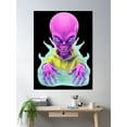 thumbnail image 2 of Alien Dude Poster Wall Art, Modern Wall Decor, 24x36 UNFRAMED, 2 of 3